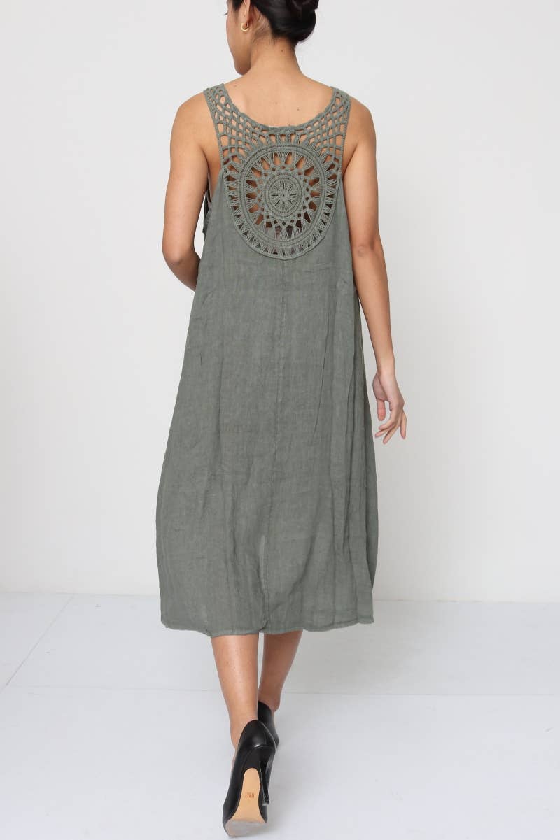 LÉA & LUC – wholesale Dress – Women's – Sleeveless long dresses in 100% Linen REF. 49086
