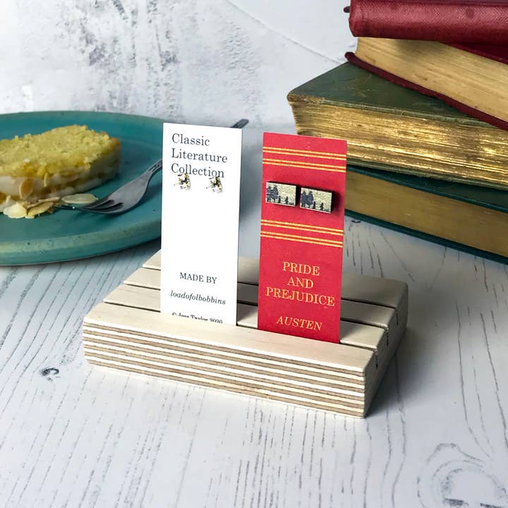 Loadofolbobbins - Wholesale Stud/Post Earrings - Classic Literature Pride and Prejudice Stud Earrings1
