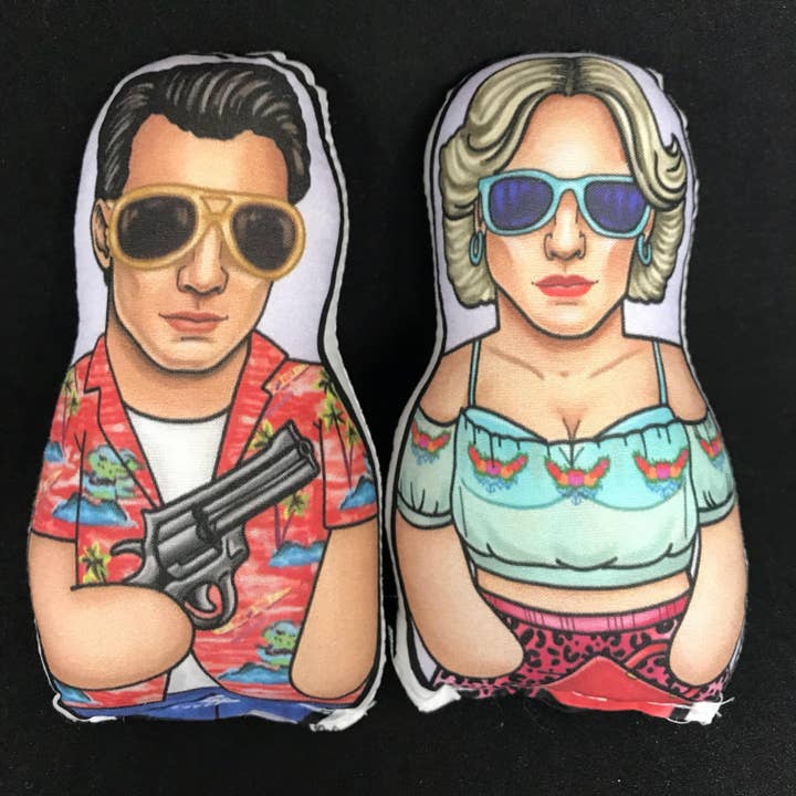 True Romance Clarence and Alabama set Inspired Plush Doll or Ornament for wholesale by The Cuddle Cult