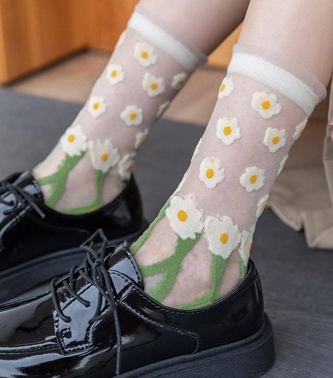 Tourtiwi - Wholesale Socks - Women's - Lace mesh breathable thin glass silk socks crystal socks8