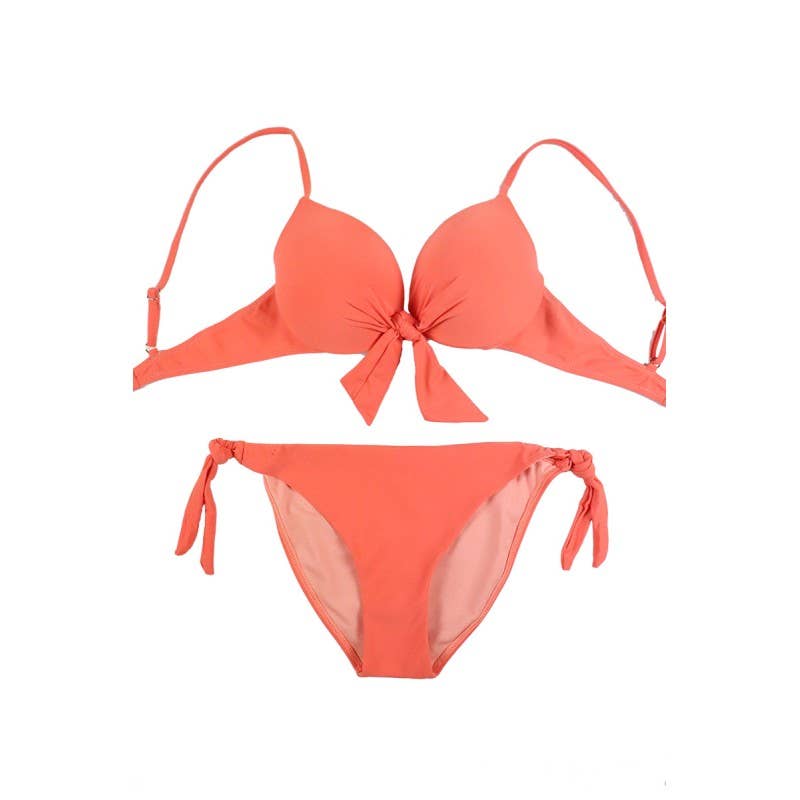 Belle Com'Elle - Wholesale Two Piece Swimsuit - Women's - Padded Bikini Swimsuit with Knot / SY221017