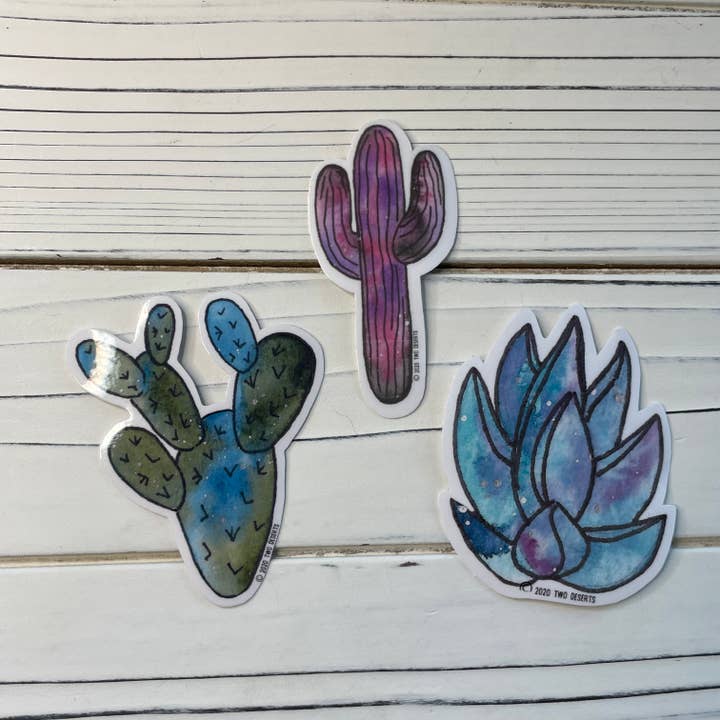 Adhesivo de vinilo Galaxy Cactus-Succulents Saguaro para venta al por mayor de Two Deserts