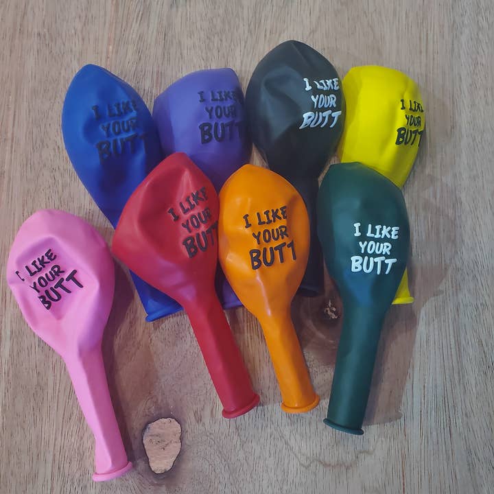 Balloon Assorted Colors- I Like Your Butt for wholesale by Cityology