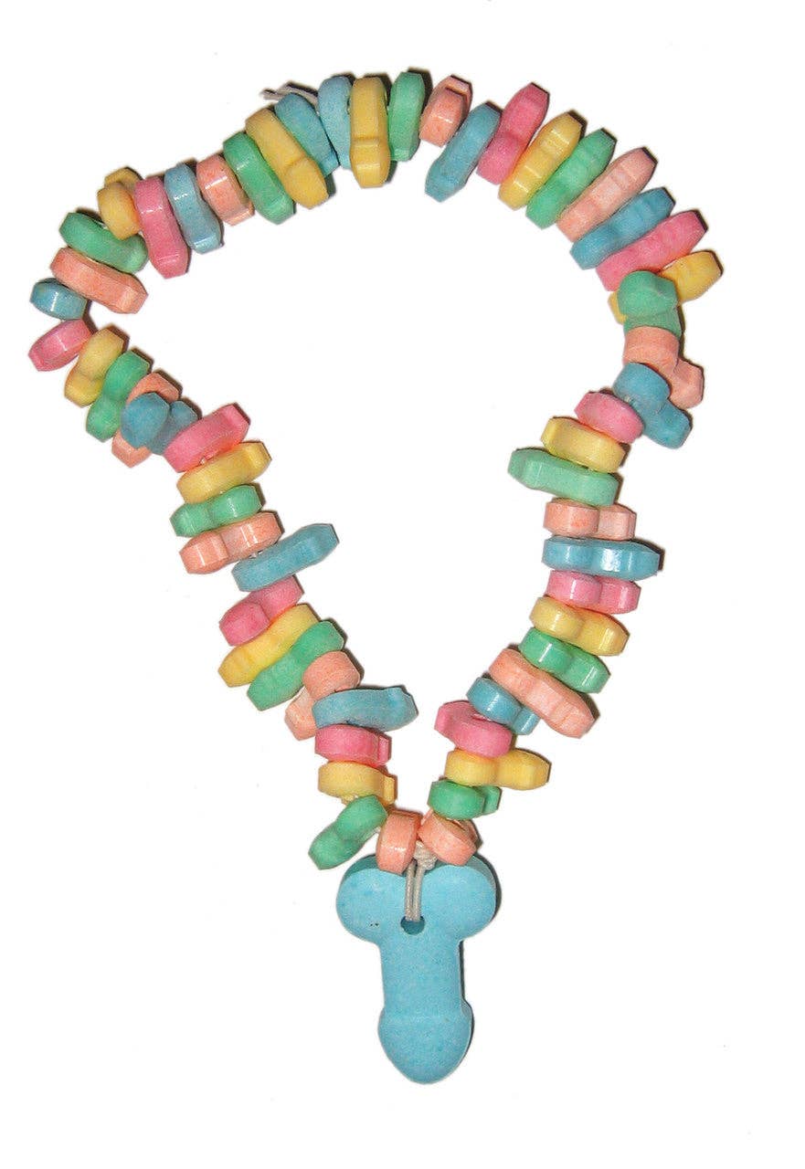 Little Genie Productions - Wholesale Hard Candy - Super Fun Penis Candy Necklace - POP Display of 242