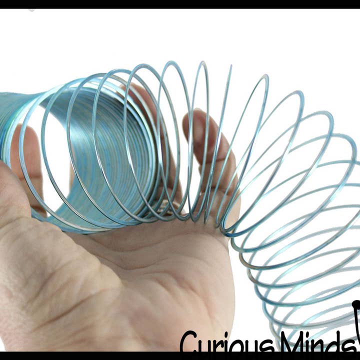 Curious Minds Toys - Vente Fidget/jouet anti-stress – enfant - Jouet ressort magique en métal coloré 6 cm - Fidget sensoriel1