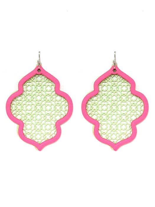 TE9575 Pattern Cutout Abstract Earrings for wholesale by MiMi Wholesale
