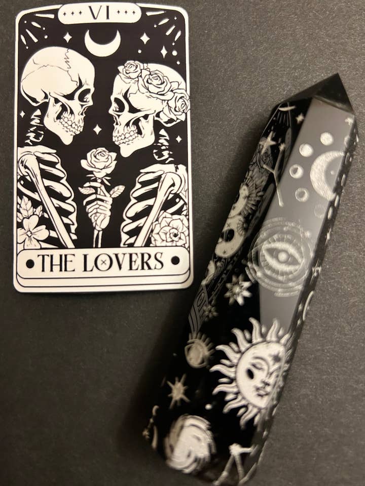 “The Lovers” Tarot Card Stickers, Set of 10 for wholesale by Uniquely Made Design