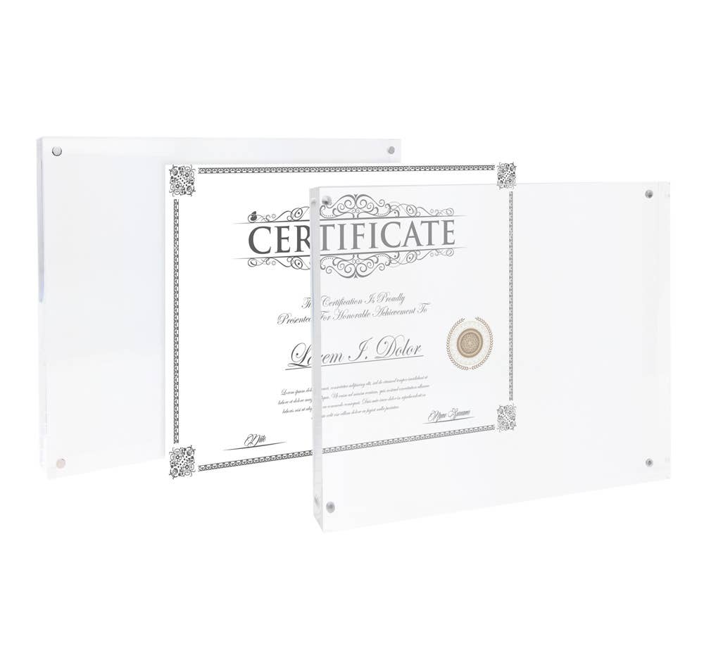 Isaac Jacobs International – Moldura por atacado – Moldura de Acrílico Transparente Super Grossa com Ímã Dupla Face Isaac Jacobs1