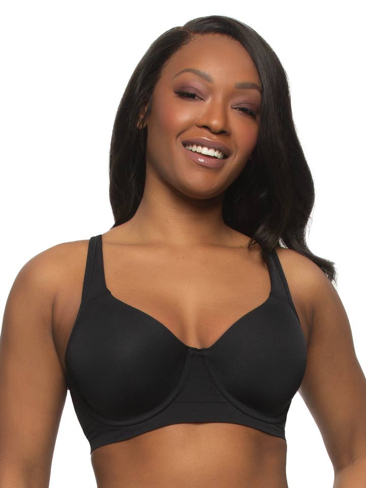 Utopia Full Coverage T-Shirt Bra - Black for wholesale by Felina