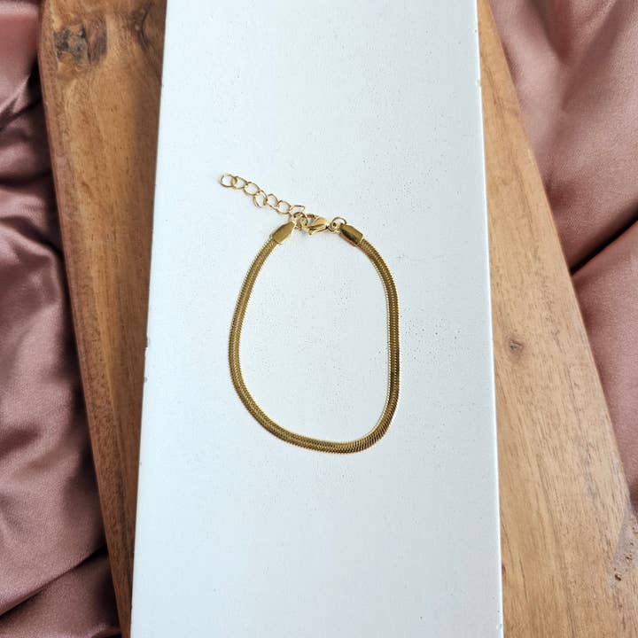 Spiffy & Splendid - Vendita all'ingrosso Bracciali a catena e a maglie - Bracciale Luxe Gold Herringbone5