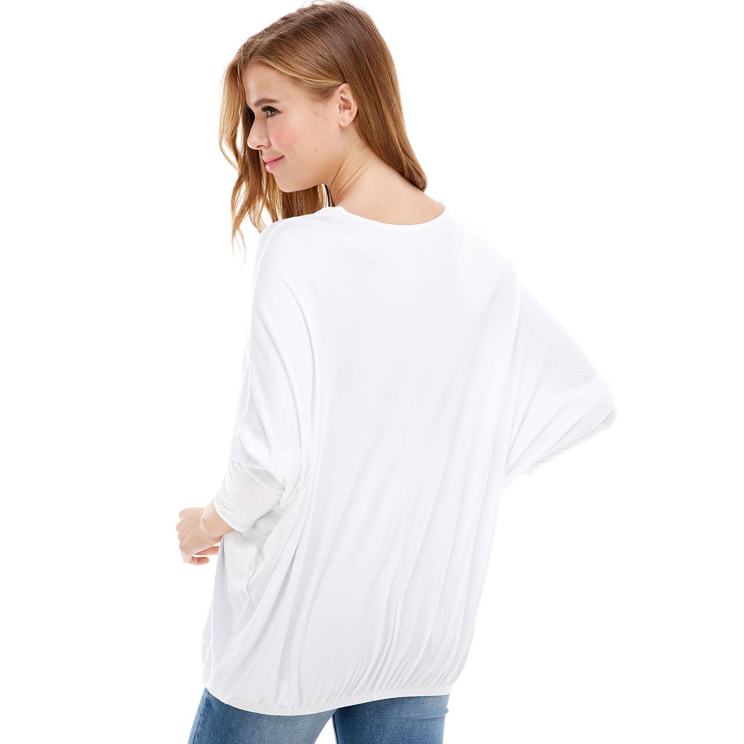 Azules Clothing - Wholesale Tunic - Women's - ATP-2309RS-DOLMAN Sleeve Elastic Bottom Hem Tunic32