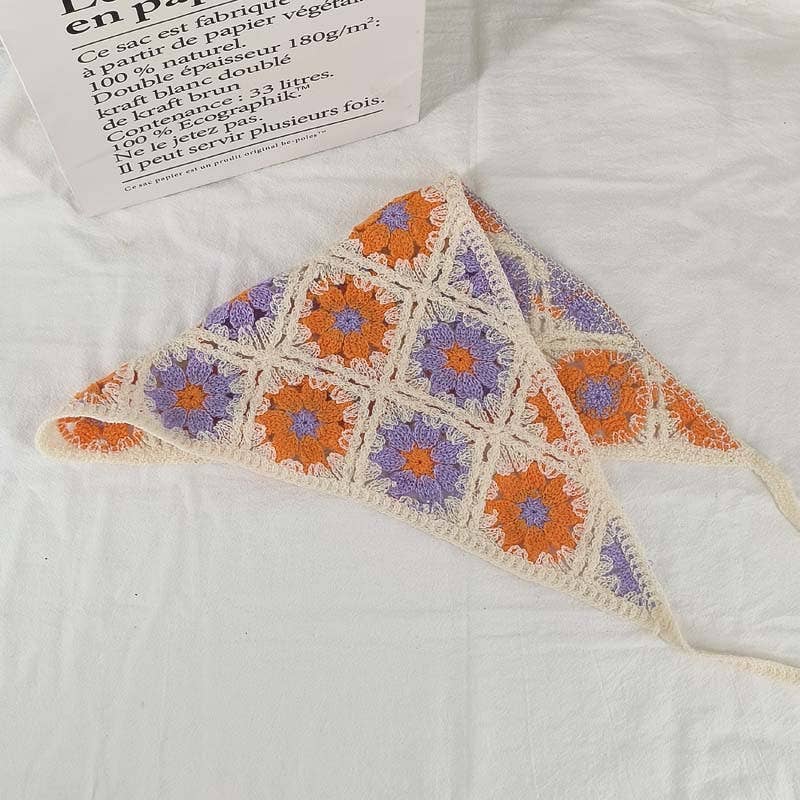 MKS America - Wholesale Bandana - Women's - Cherry Strawberry Floral checkered Crochet Bandana -56colors41