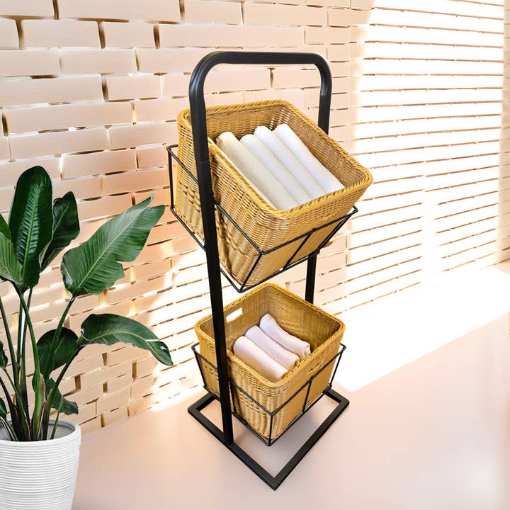 DisplayCanada - Wholesale Basket - Oxford Wicker Basket Stand #GWBS015