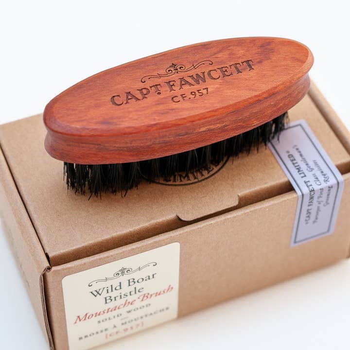 Captain Fawcett – wholesale Beard brush/comb – Wild Boar Moustache Brush2