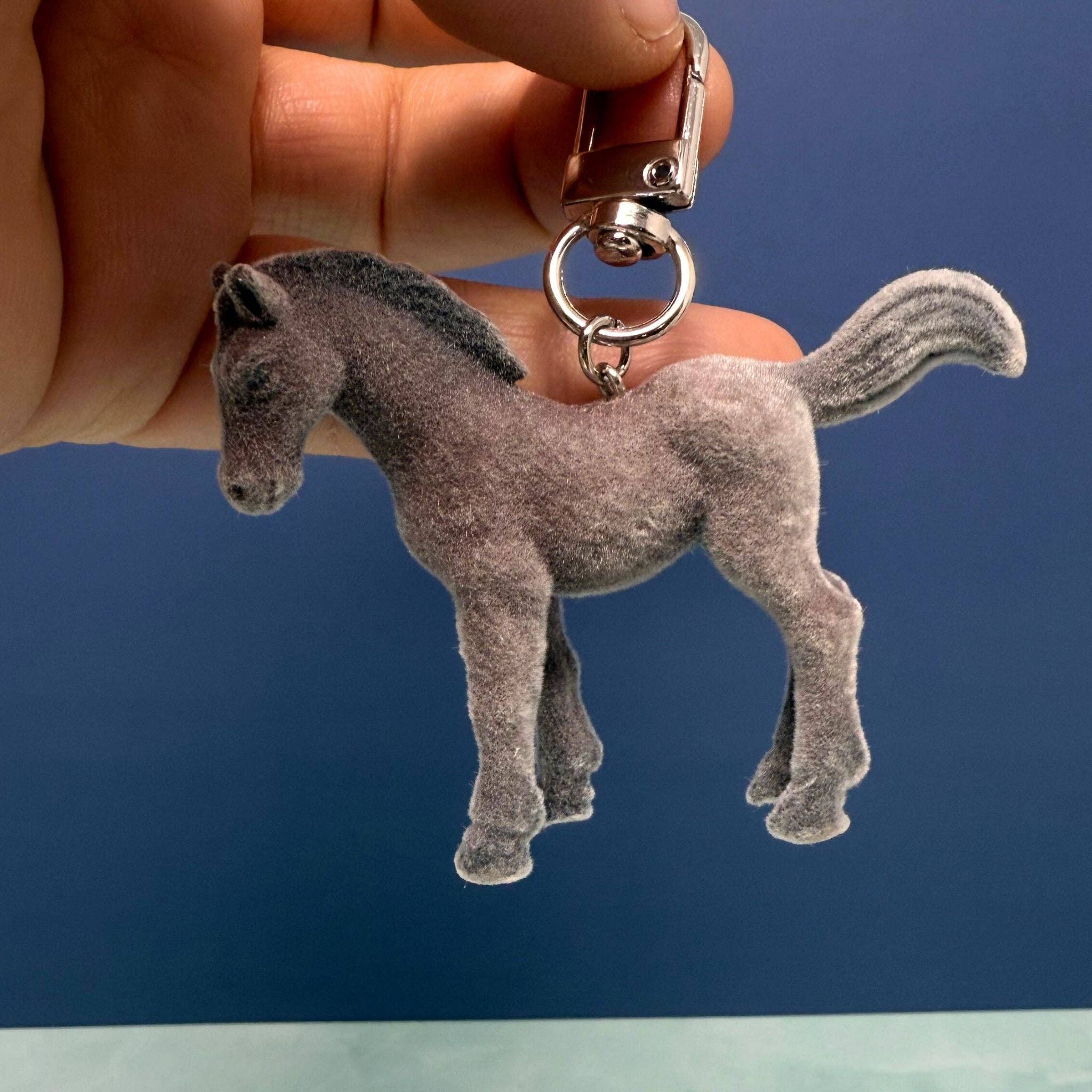 Rainbow Unicorn Birthday Surprise - Wholesale Keychain - Women's - Flocked Horse Keychain – Soft Velvet Pony Bag Charm3