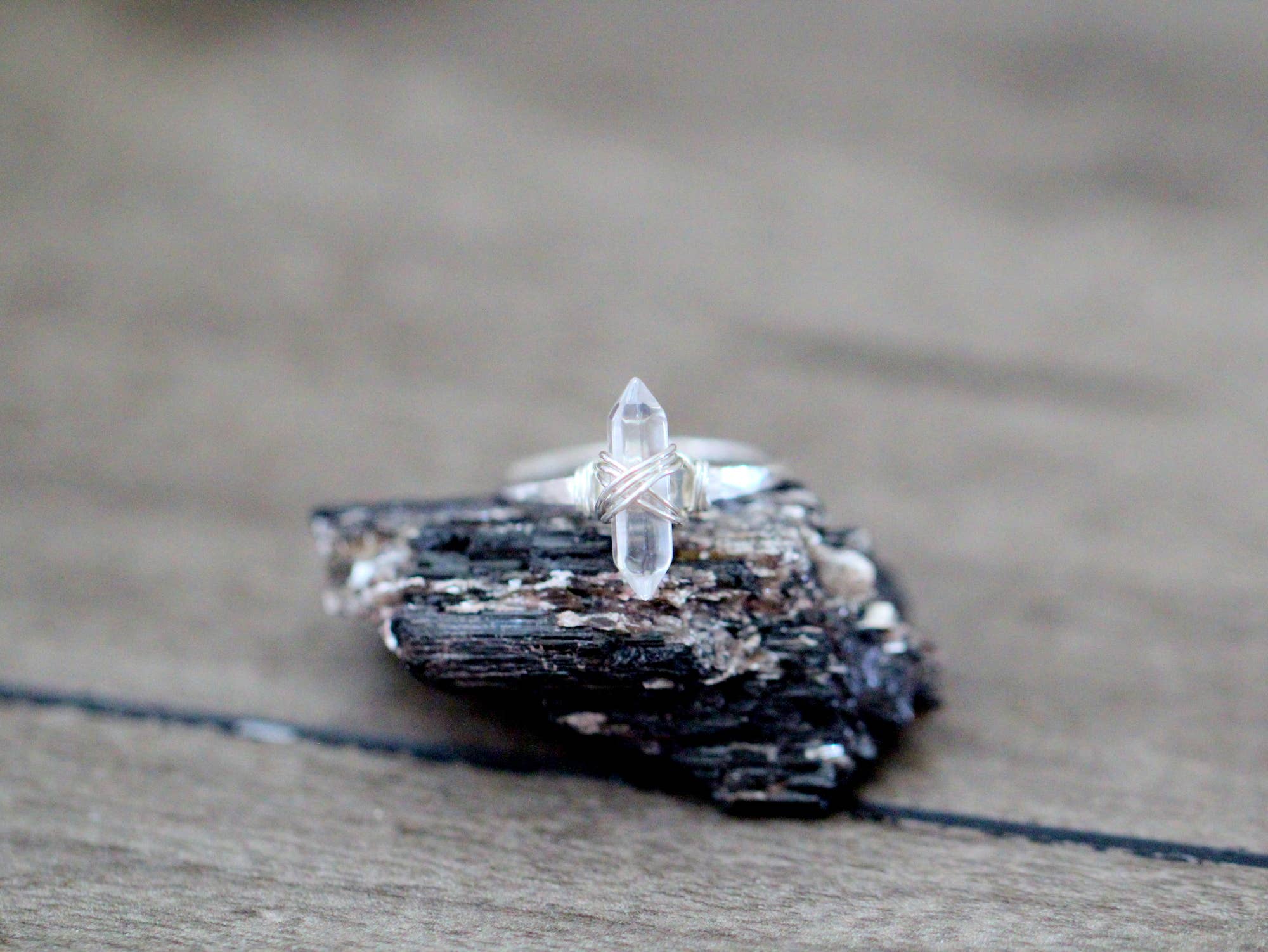 Saressa Designs - Wholesale Single Stone/Solitaire Ring - Crest Ring - Crystal Quartz5