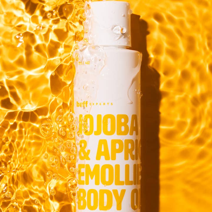 Jojoba & Apricot Emollient Body Oil - Treats Dry Skin for wholesale by Buff Experts - 🇨🇦