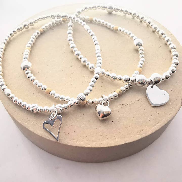 Coleção de pulseiras CANDY Heart Bead por atacado de Sophellie Jewellery