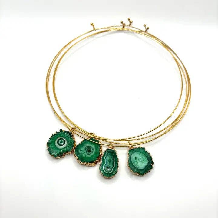 OE! - Wholesale Pendant/Charm Necklace - NATURA – rigid necklace in 18K gold-plated stainless steel2