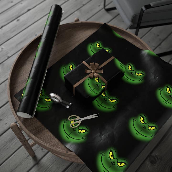 Grinch Christmas Wrapping Paper for wholesale by Sweet South Design