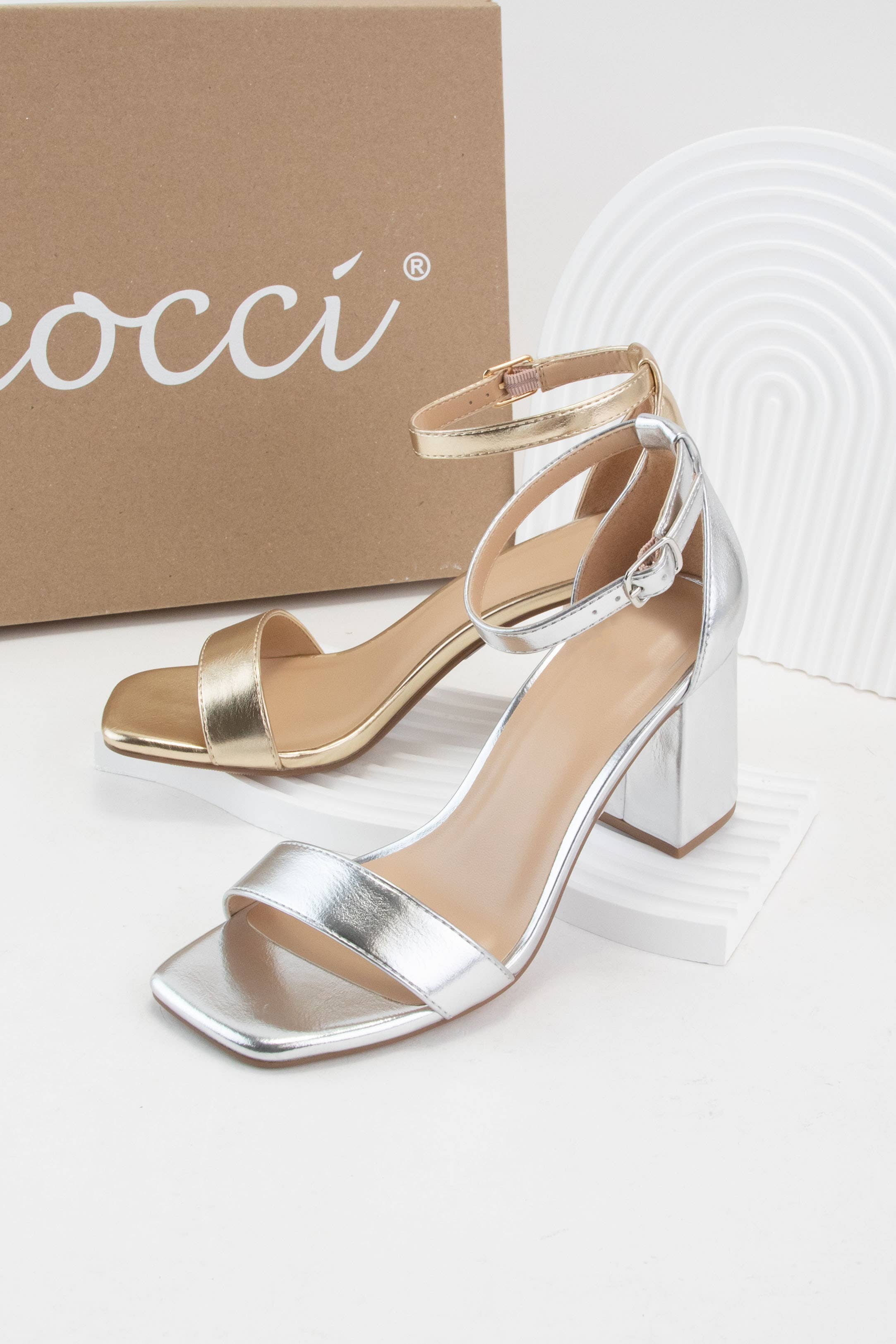 CCOCCI – wholesale High heels – Women’s – LARCH OPEN TOE ANKLE WRAP BLOCK PUMPS0