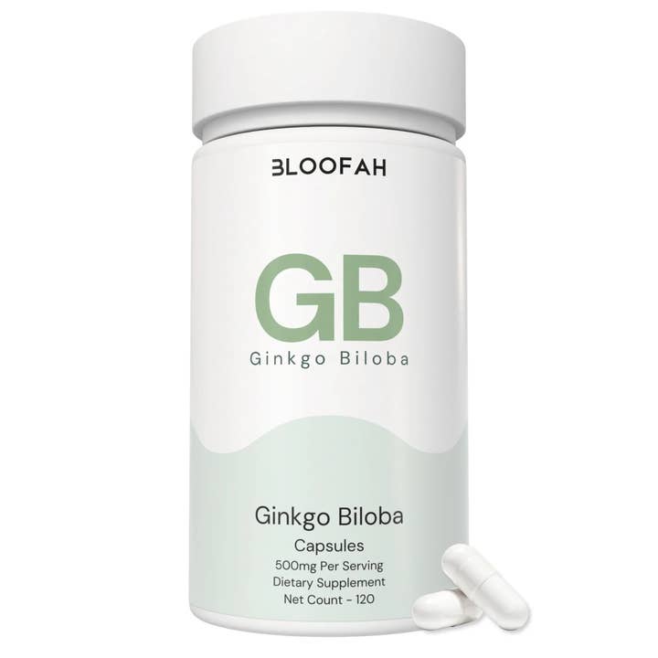 Bloofah GB – Capsules de Ginkgo Biloba 500mg | Soutien à la Concentration et à la Clarté Mentale (120 Capsules) pour la vente par Bloofah