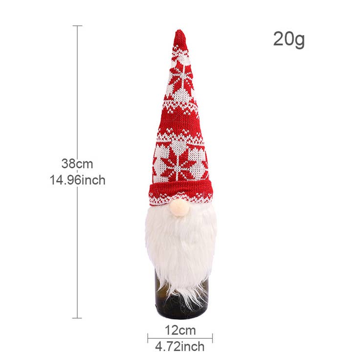 NINEXIS - Wholesale Beanie - Women's - CWMM9411_CHRISTMAS FACELESS DOLL KNITTED WINE BOTTLE HAT0