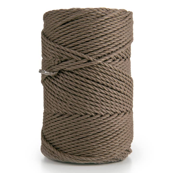 MB Cordas - Wholesale Cord - 3MM 3 Strand Twisted 500g Macrame Cotton Cord BROWN 130-145m Macrame Rope 3 ply Craft String1