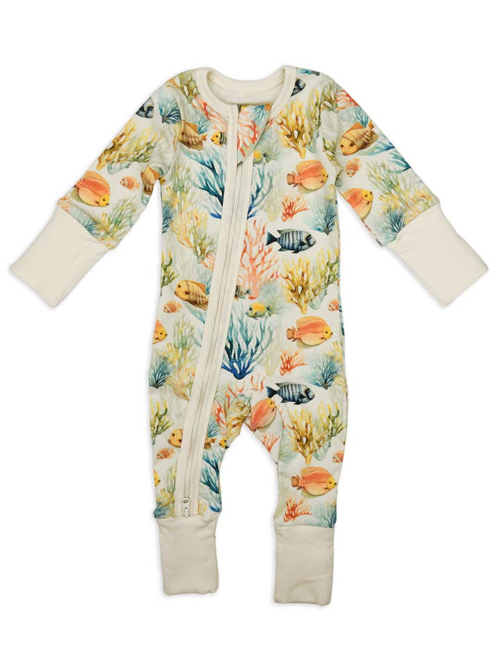 Earthy - Wholesale Sleepsuit - Baby - Organic Cotton Baby Pajamas 2-Way Zipper Sleeper, Pisces
