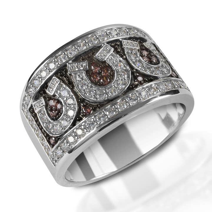 Kelly Herd Pavé Hufeisenring, Sterlingsilber für den Großhandel von Kelly Herd Jewelry