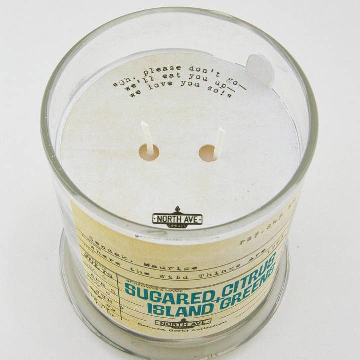 North Ave Candles - Wholesale Jar/Filled Candle - Banned Book Candle / Where the Wild Things Are / Book Gift1
