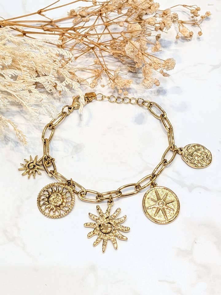 Rectriliog bracelet in stainless steel for wholesale by LOLO & YAYA