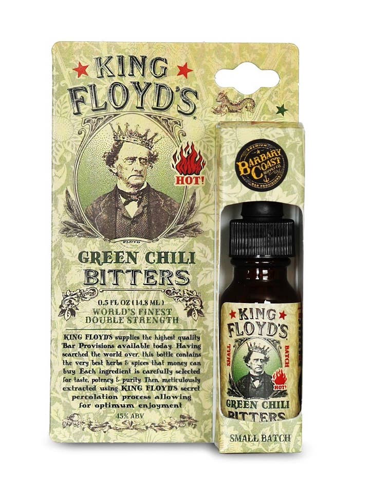 KING FLOYD'S Green Chili Bitters 1/2 oz for wholesale by King Floyd’s