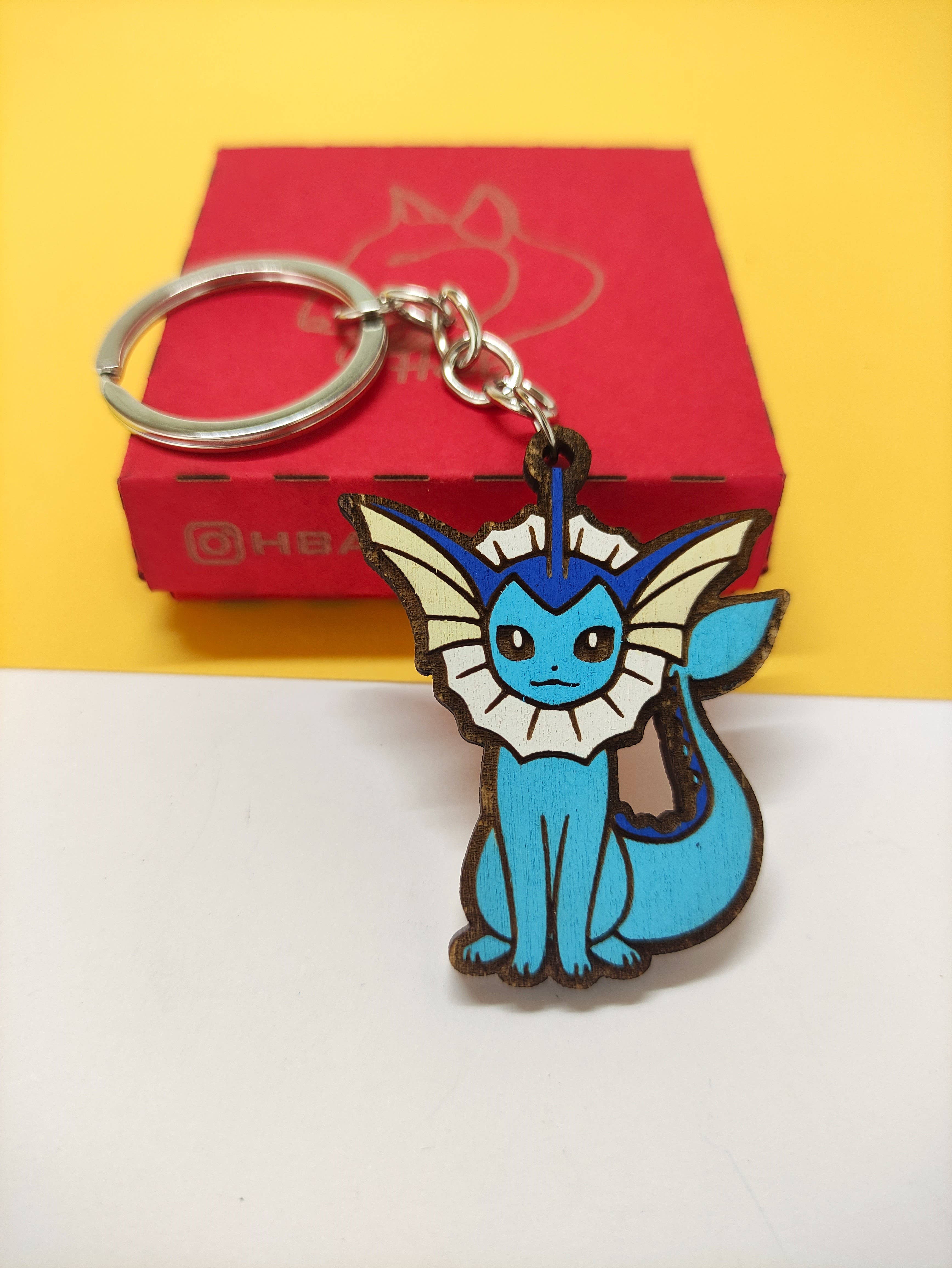 Herbs&Belles - Wholesale Keychain - Unisex - Wooden Eevee Evolutions Pokémon Keychain, Custom Geek Anime2