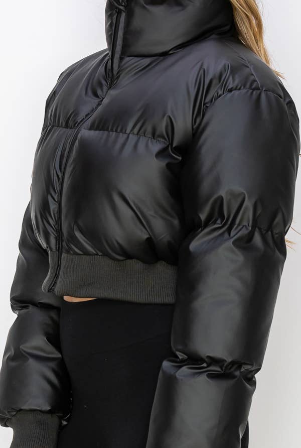 ANWND - Wholesale Puffer Jacket - Women's - 2446-HIGH NECKLIINE PUFFER JACKET8