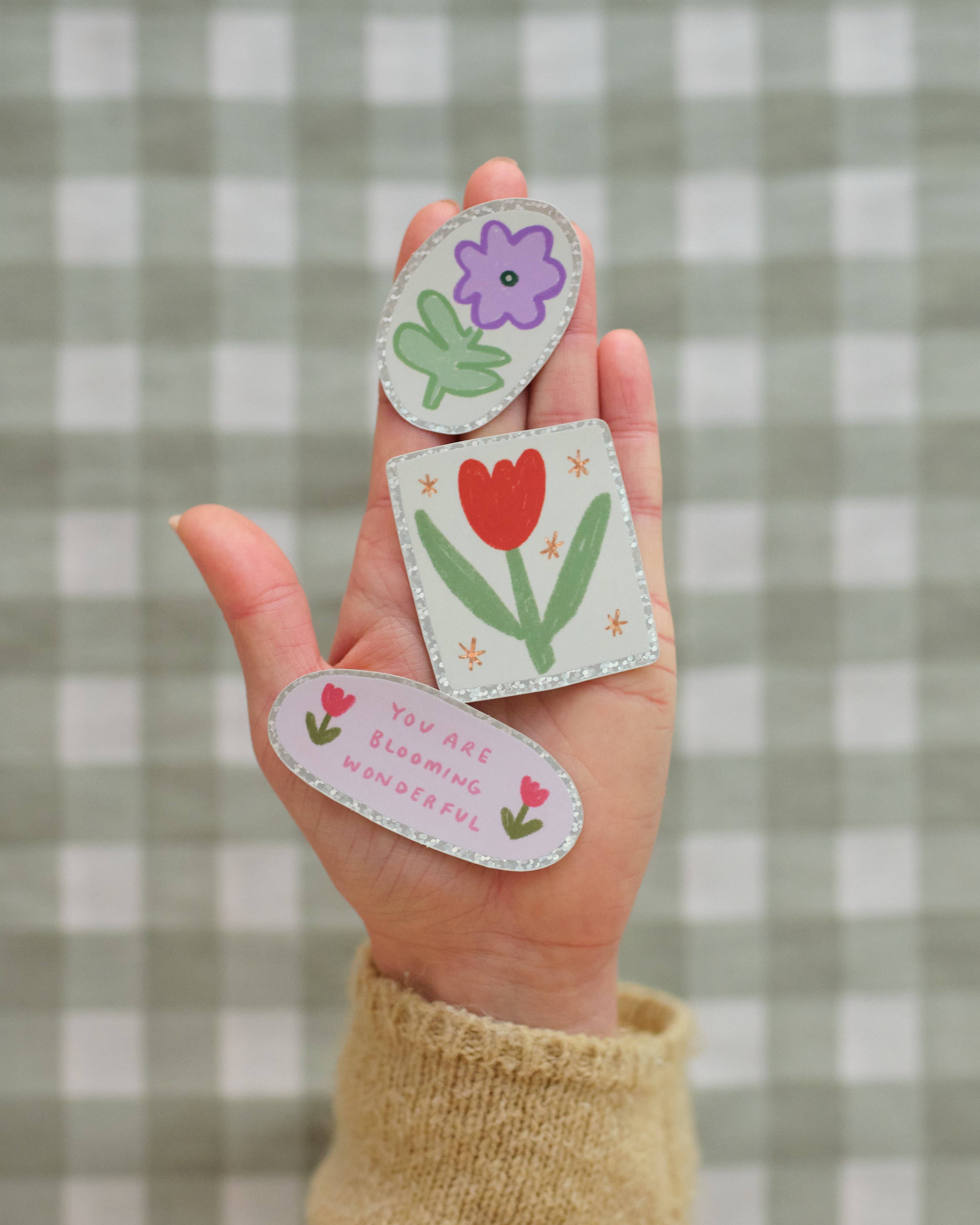 Claire Paul – wholesale Sticker – Tulip Holographic Sticker4