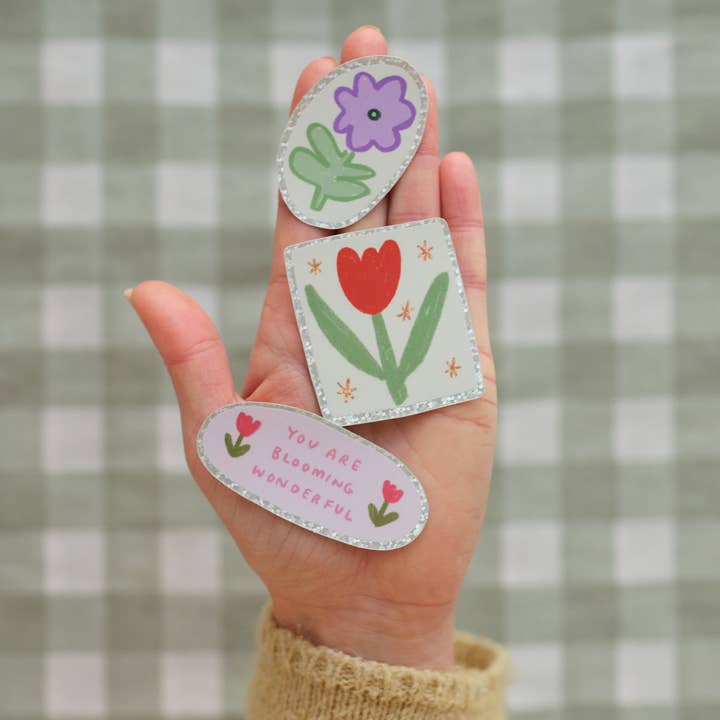 Claire Paul – wholesale Sticker – Tulip Holographic Sticker4