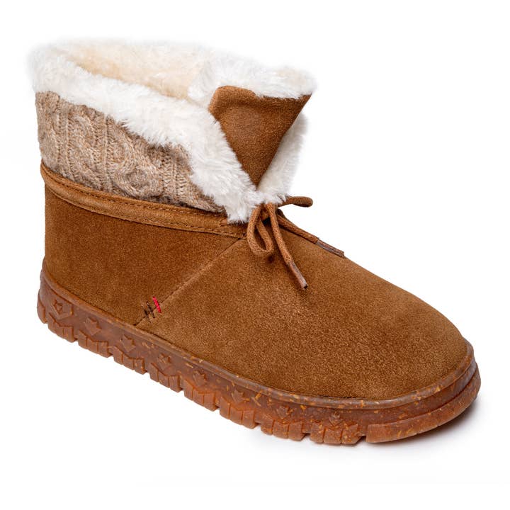 Minnetonka - Wholesale Booties - Women's - Women's Norean Suede Knit Pile Lined Platform Bootie
