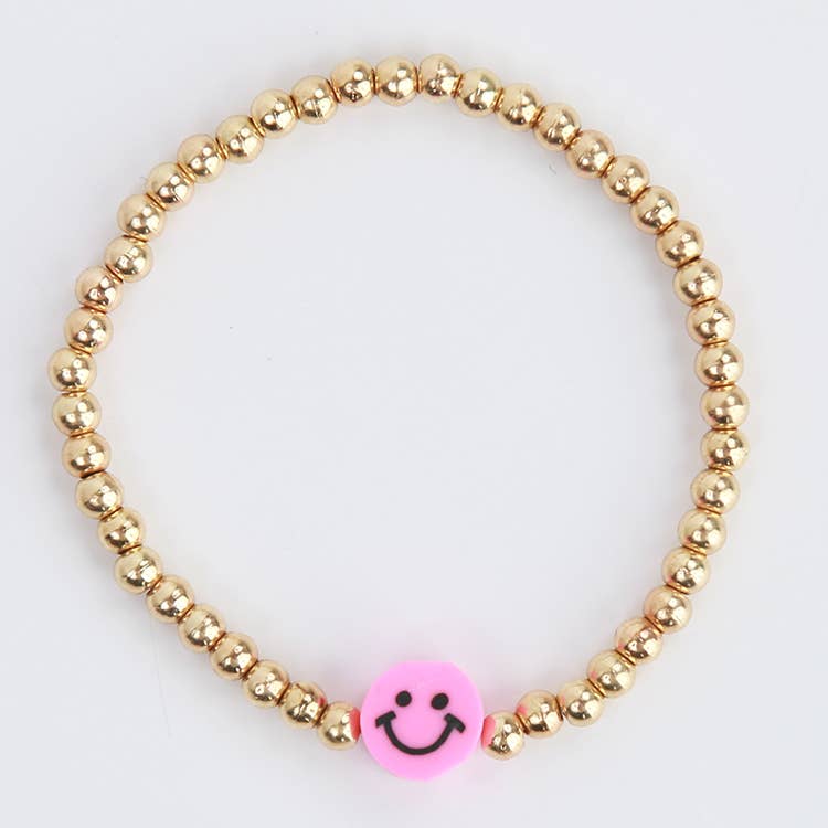 Sparkle Sisters by Couture Clips - Wholesale Beaded Bracelet - Kids - Beaded Happy Face Bracelet6