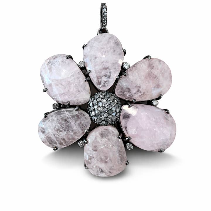 Diamond Rose Quartz Flower for wholesale by Karli Buxton