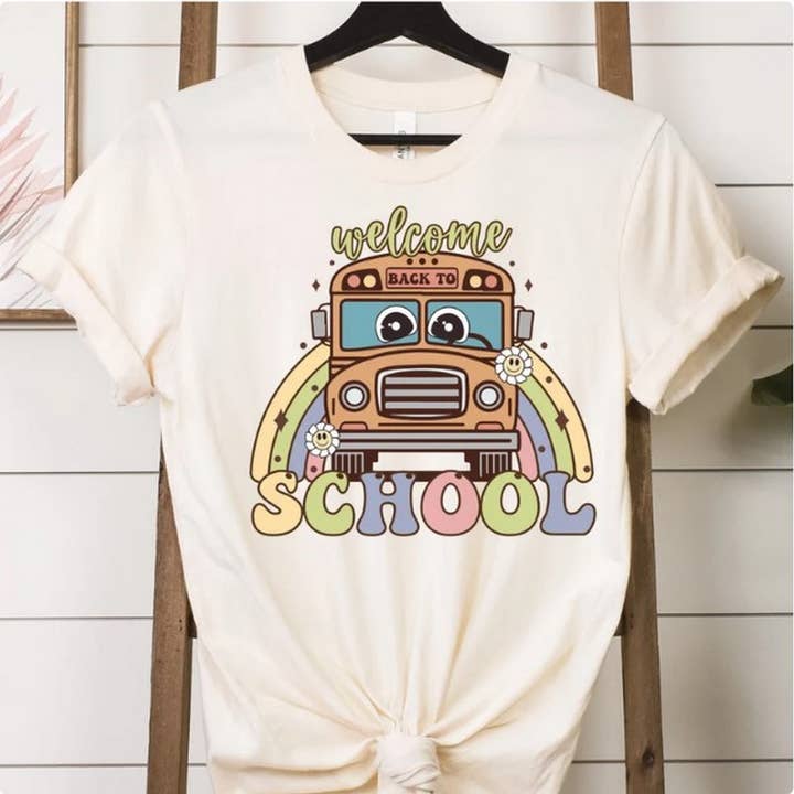 Black Welcome Back to School Shirt,Back To School Shirt Shirt,Firs for wholesale on Faire