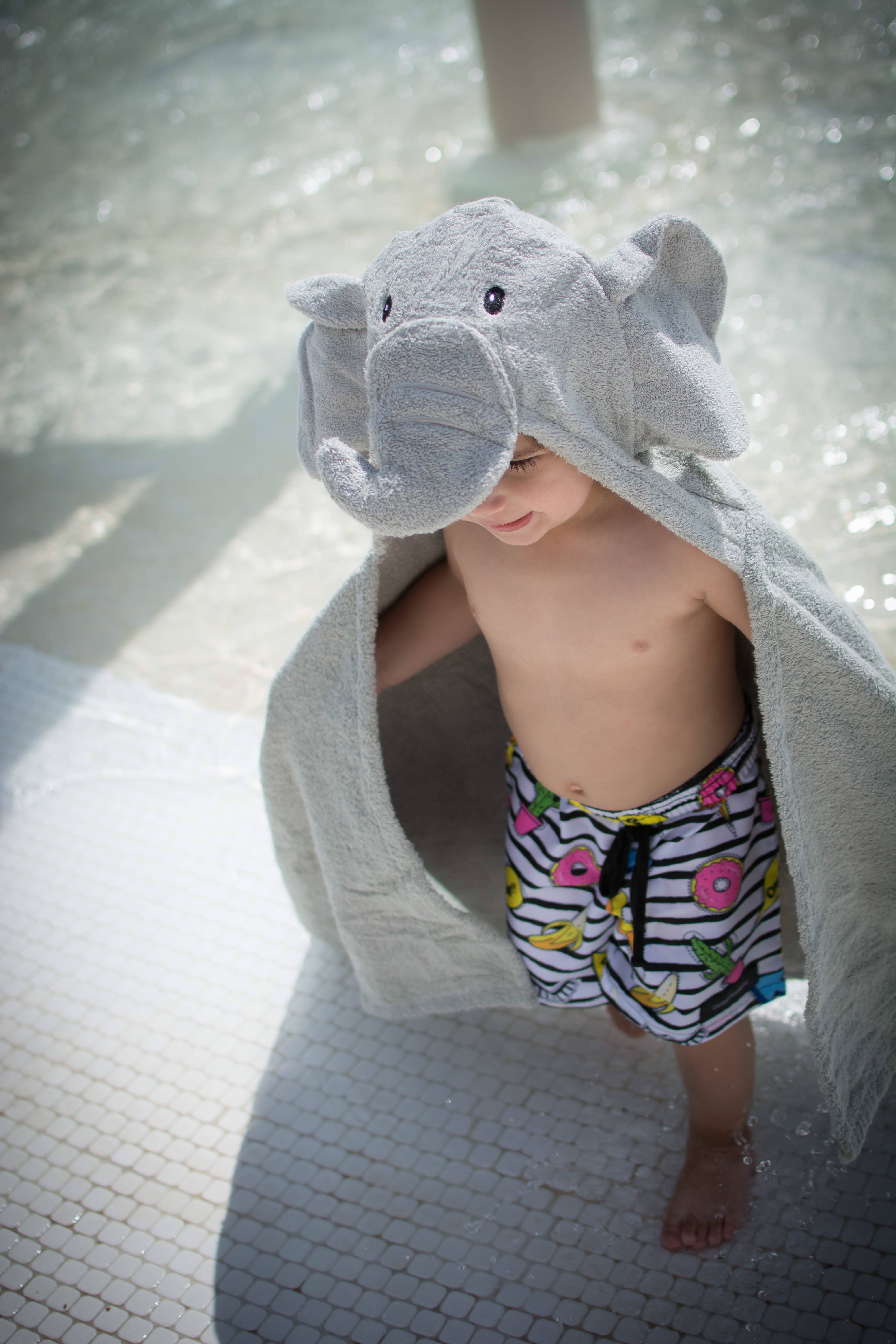 Yikes Twins - Wholesale Hooded Towel - Kids & Baby - Elephant hooded towel for toddlers ages 2 to 8 years old3