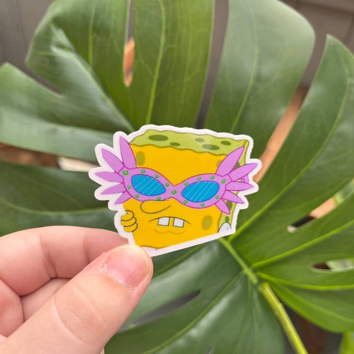 ShopSourSweetener - Wholesale Sticker - Spongebob Squarepants Sunglasses Meme Sticker, TV Show