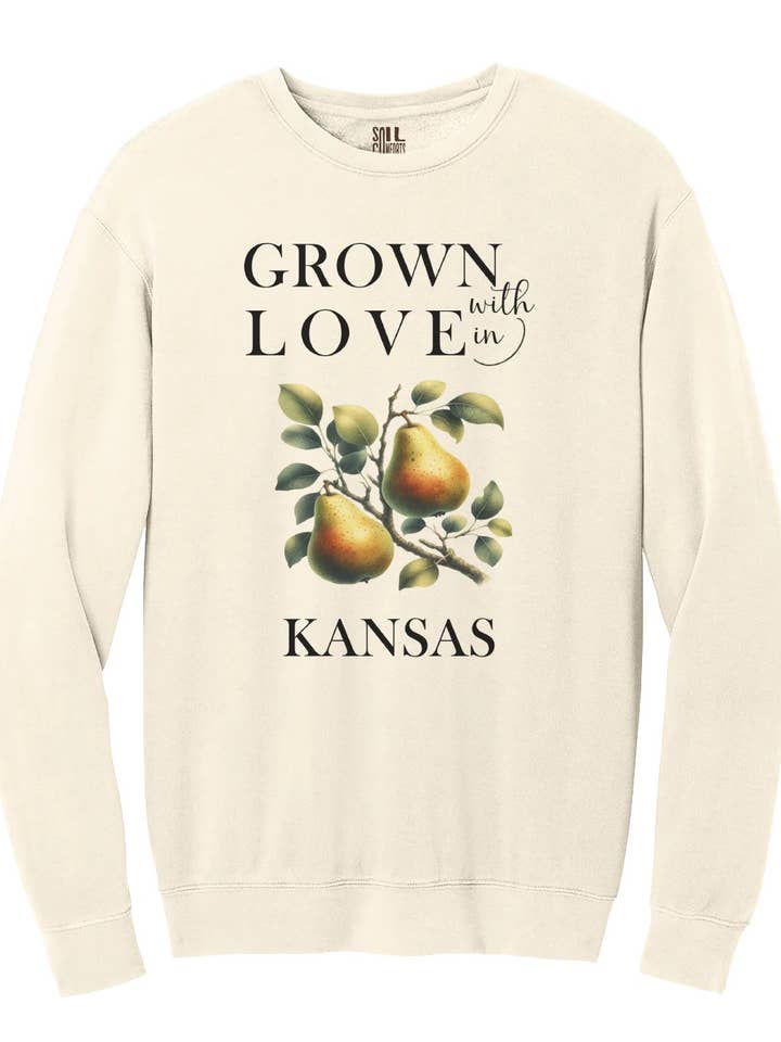 Kansas Pears Sweatshirt for wholesale by Soil Comforts