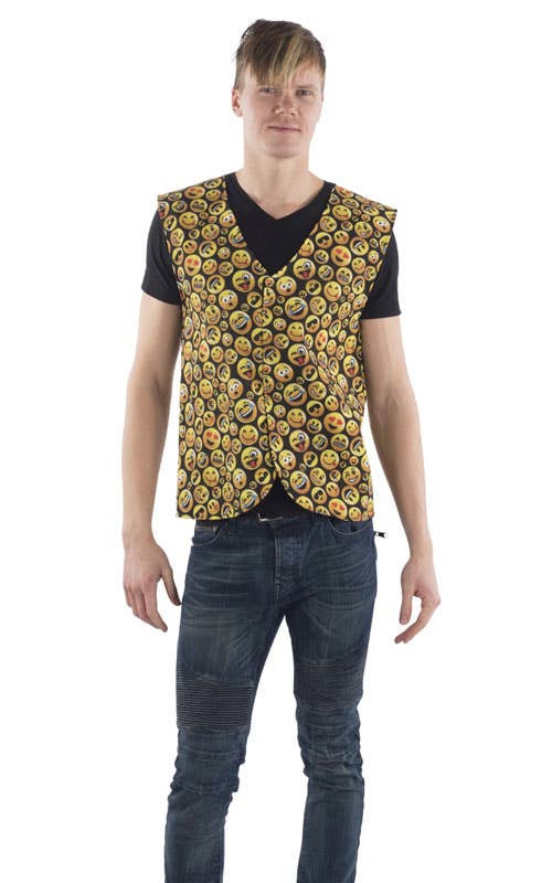 Dress Up America - Wholesale Costume - Men's - Emoji Vest - Adult Costume0