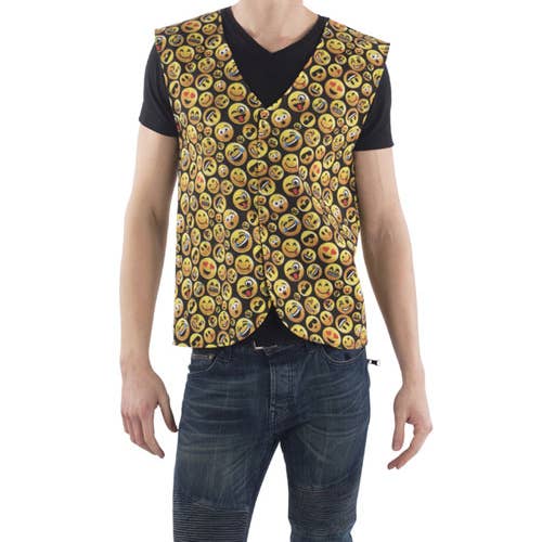 Dress Up America - Wholesale Costume - Men's - Emoji Vest - Adult Costume