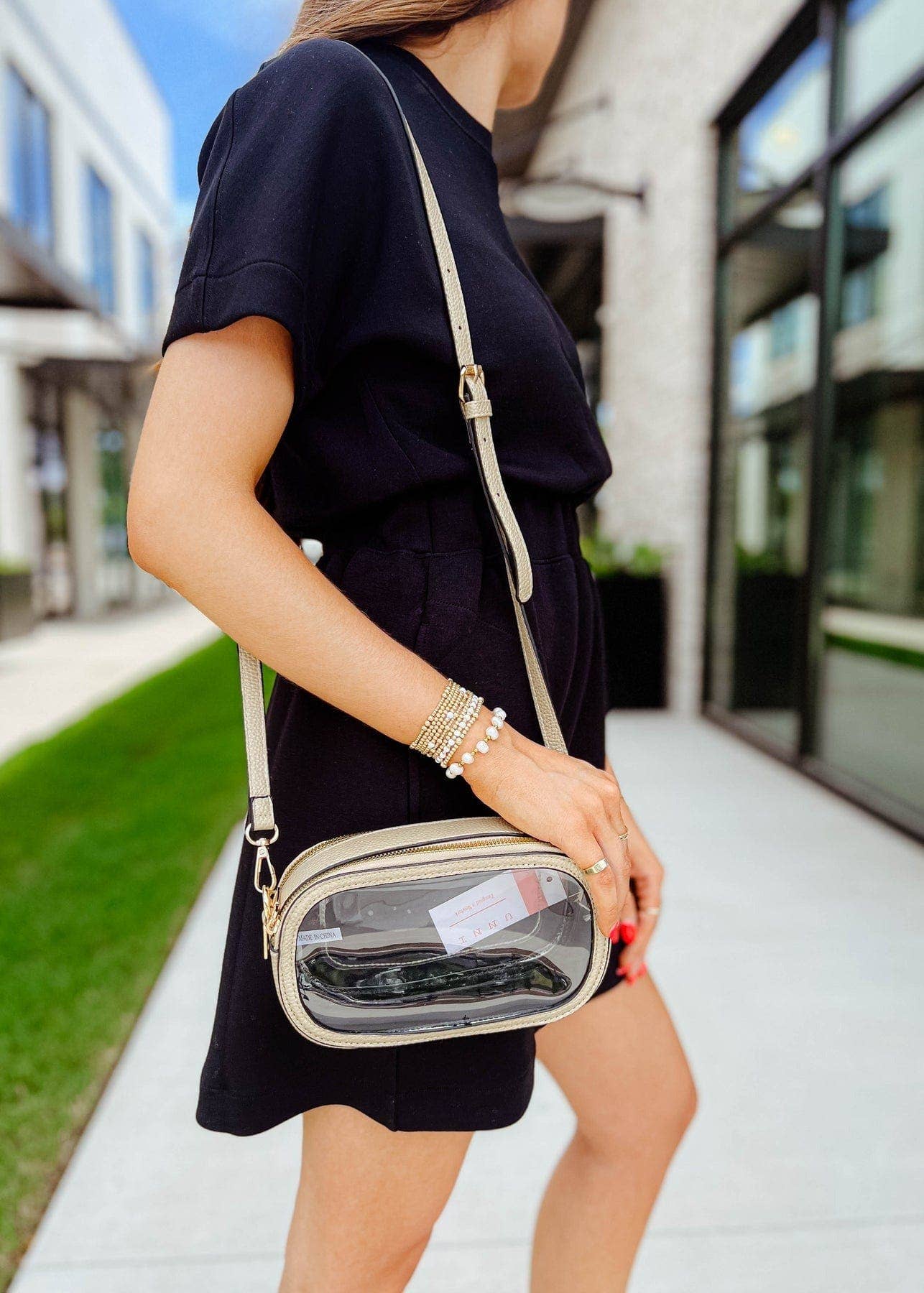 MiMi Wholesale - Wholesale Crossbody Bag - Women's - TG10552 Double Zipper Oval Clear Gameday/Stadium Bag16