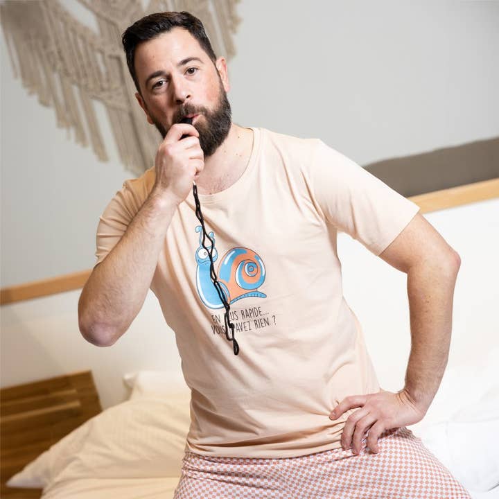 Men's Short Summer Jersey Pajama - En Plus Rapide… for wholesale by Jusqu'au Lever du jour