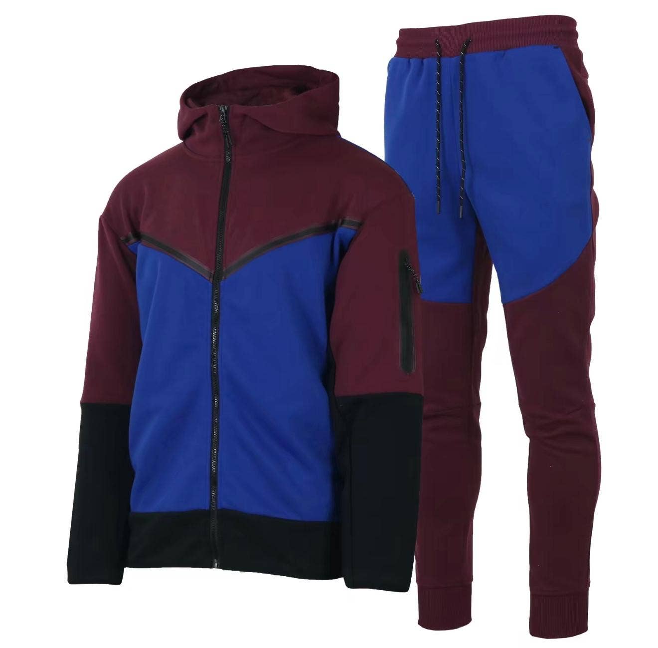 Amorica NYC – Conjunto de desporto – Homem por atacado – Conjunto Masculino com Jaqueta Hoodie e Calça Jogger Ultratech Bicolor7