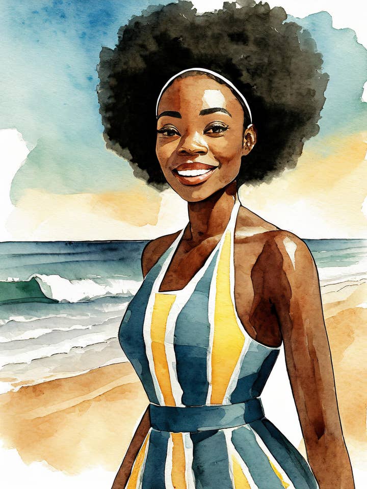 Grant Street Beach Fine Art Grußkarte für den Großhandel von Blacartistry